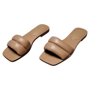 Marc Fisher Beige LTD Ralla Puff Slide Sandals - Size 7